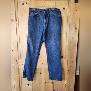 Vintage 80s Lee High Rise Denim Straight Leg Medium Wash Jeans
